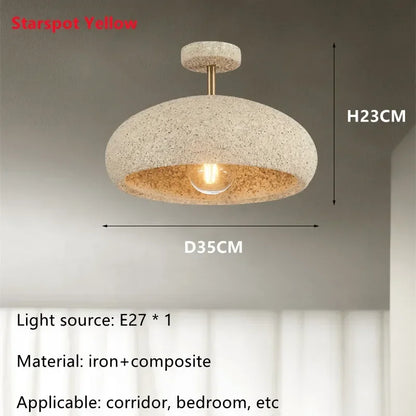 LED Ceiling Pendant Light for Dining Bedroom Wabi Sabi Chandeliers Kitchen Living  Room Cloakroom E27 Home Decoration Lamp