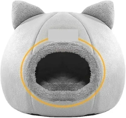 Extra Large Semi-Enclosed Warm and Cozy Pet Bed for Cats and Dogs with Non-Slip Surface and Thick Padding