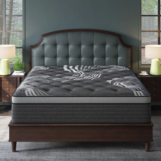 12" Gel Memory Foam Hybrid Pocket Spring Mattress Twin Full King Queen Bed Mattress In A Box, Medium Firm Motion Isolation