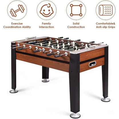 Goplus 54" Foosball Table, Soccer Game Table Competition Sized Football Arcade for Adults, Kids, Indoor Game Room Sport