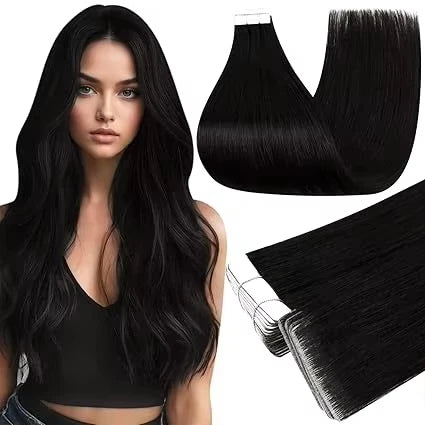 Full Shine Injection Remy Tape in Hair Extensions Pure Color Straight Remy 20 Pcs 50 Grams Skin Weft Thick Ends For Daily