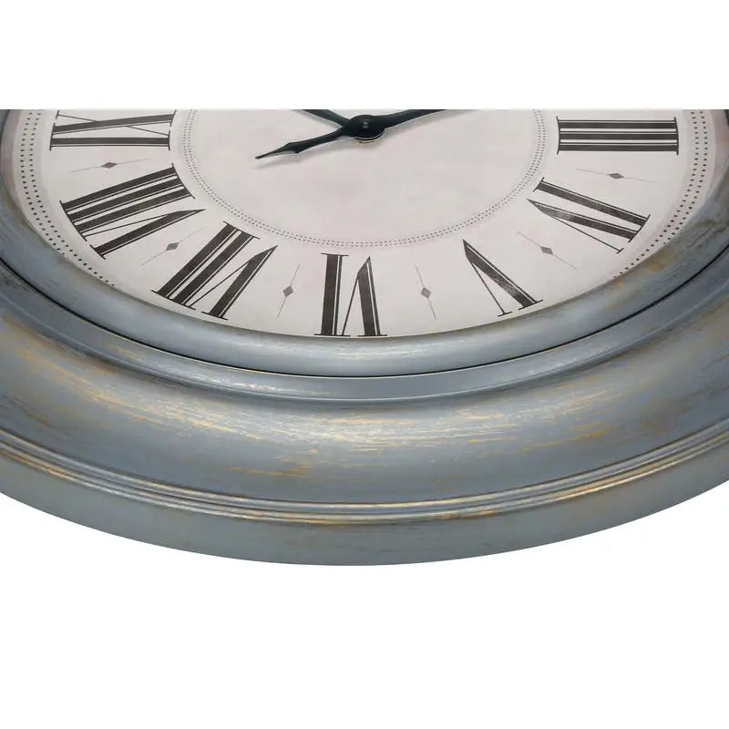Oversized 30" Round Wall Clock in Antique Blue - Transitional Design for Home Decor