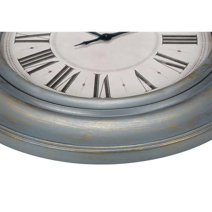 Oversized 30" Round Wall Clock in Antique Blue - Transitional Design for Home Decor