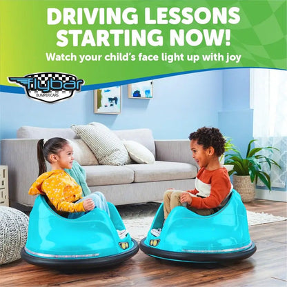 FunPark 6V Bumper Car 360 Electric RideOn Toy with LED Lights, Safety Seat Belt, Soft Bumpers Indoor amp Outdoor Bumper Car for