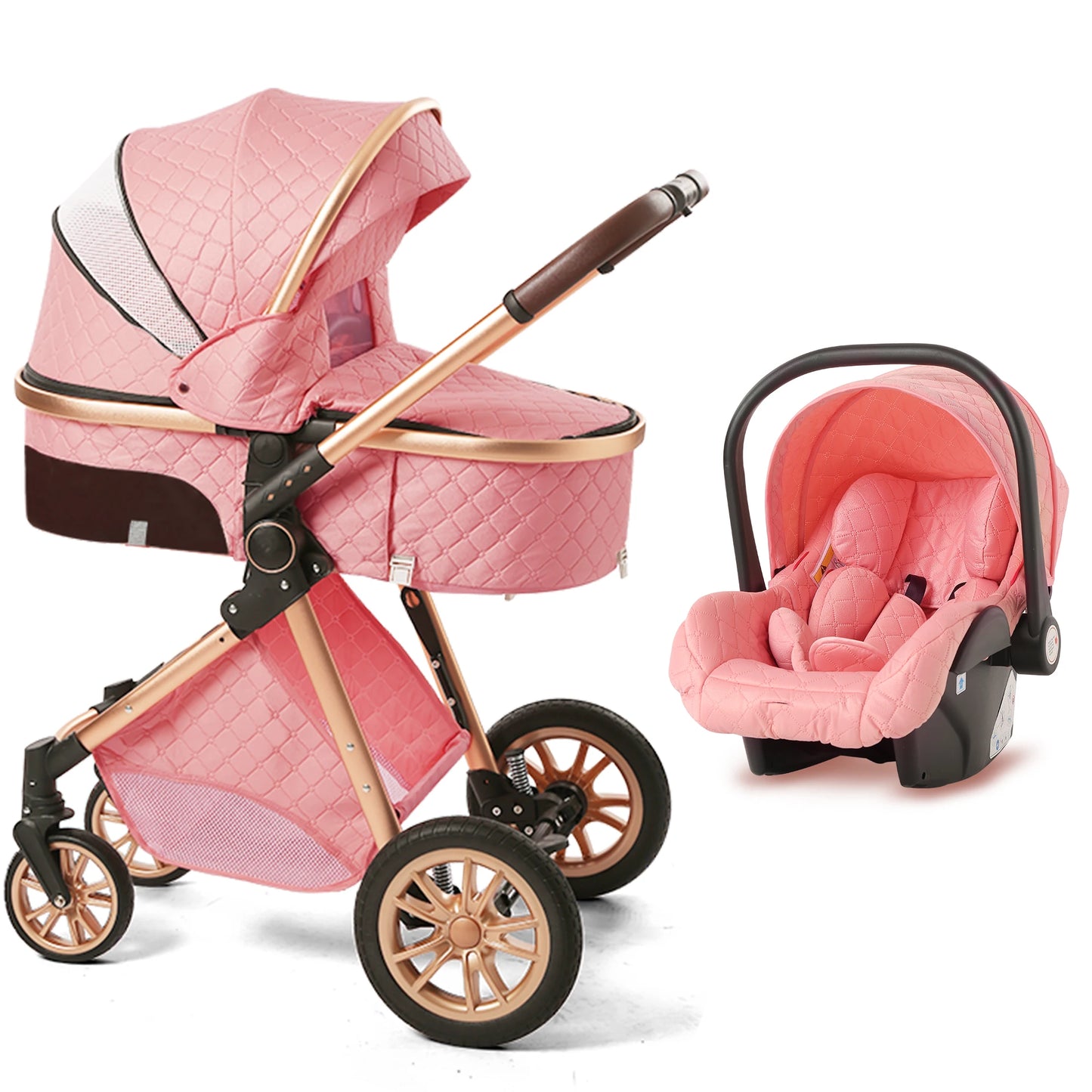 All-in-One Luxury Pram: Vista 3-in-1 Stroller with Reversible Parent-Facing Seat & High Landscape