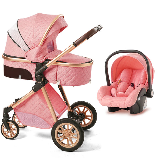 All-in-One Luxury Pram: Vista 3-in-1 Stroller with Reversible Parent-Facing Seat & High Landscape