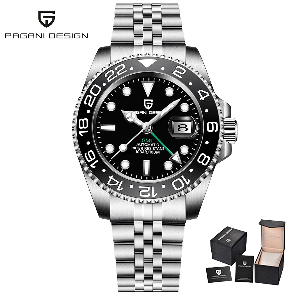 PAGANI DESIGN New V2 40MM GMT Men watch Mechanical Watches Luxury Automatic Watch Men Sapphire waterproof Wrist Watches for men