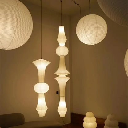 Janpanese Akari Rice Paper Lamp Modern Noguchi Yong Pendant Lamp Living Room Bedroom Corner Designer Light  Room Decor