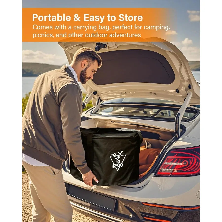 Smokeless Fire Pit with Removable AshPan for Outdoor Patio Backyard and Camping 19Inch Diameter 304 Stainless Steel Firepit in