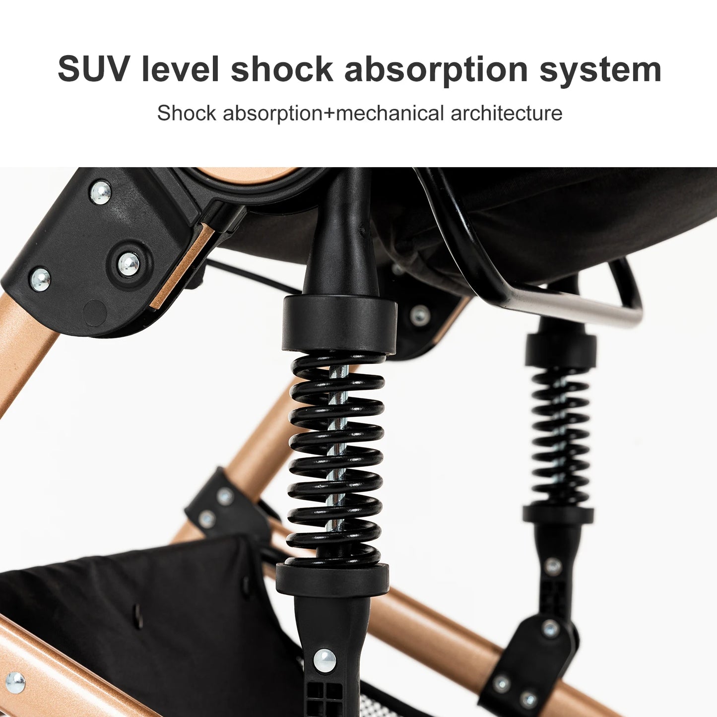 All-Terrain 3-in-1 Baby Stroller Travel System, Lightweight Foldable Pram from Birth,Compact Pushchair with Aluminum Frame,