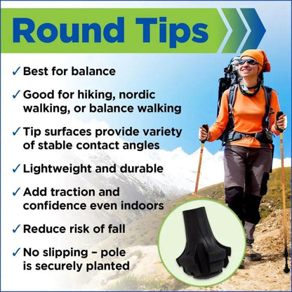 Adjustable Walking Poles for Balance & Rehab - Lightweight, Collapsible with Flip Locks - Supports Up to 230 lbs