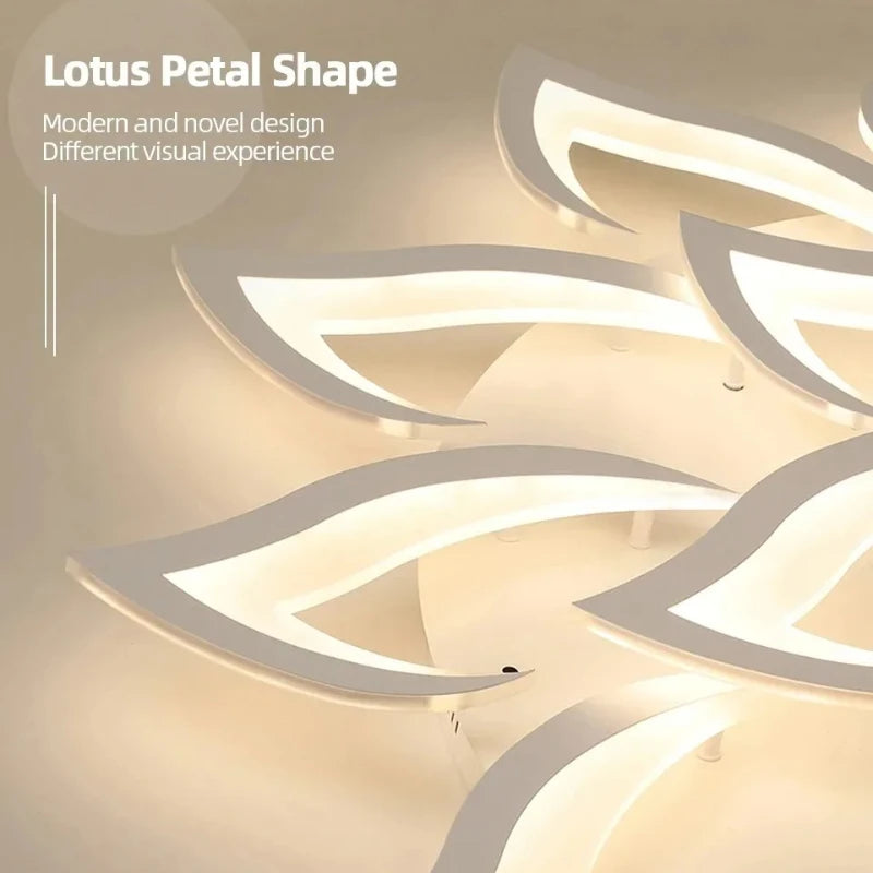 Postmodern Nordic Minimalist LED Ceiling Light Flower Shaped Acrylic Creative Bedroom Living Room Light Home Ceiling Light