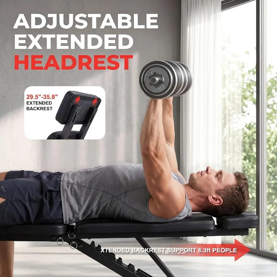 Adjustable Weight Bench for Home Gym