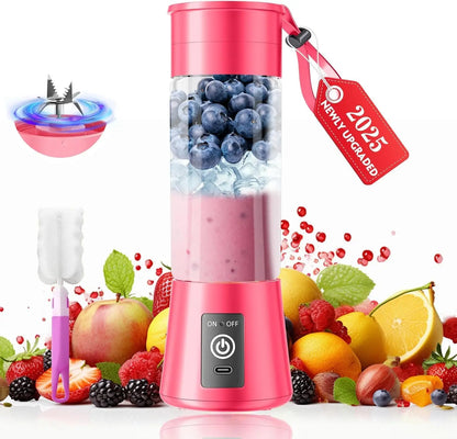 2025 Upgraded Portable Smoothie Blender - Type-C Rechargeable, 13oz Travel Blender, 20,000Rpm, BPA-Free, Ideal for Gym & Office
