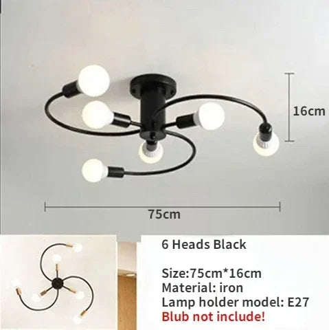 Nordic Minimalist LED Ceiling Lamp Living Room Restaurant Bedroom Children's Room Chandelier Modern Creative Home Decor Lighting