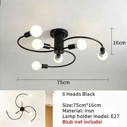 Nordic Minimalist LED Ceiling Lamp Living Room Restaurant Bedroom Children's Room Chandelier Modern Creative Home Decor Lighting