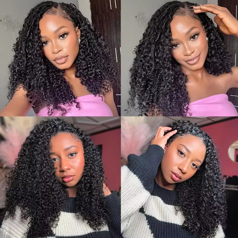 Crochet Human Hair Burmese Curly Knotless Feather Pre-Separated Crochet Braid Light Weight Reusable Brazilian Hair Extension