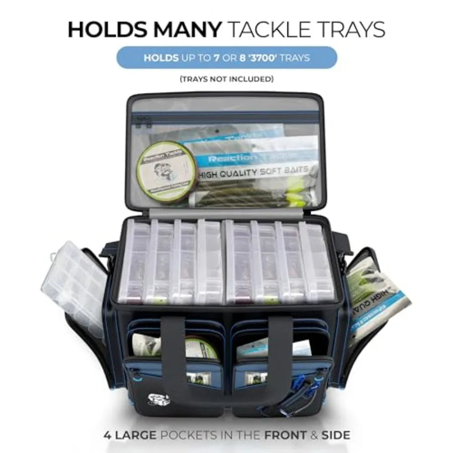 Fishing Tackle Bag Salt Water Resistant Fishing Bag 1000D PVC Waterproof Material Tackle Box Organizer with Dividers for 3700