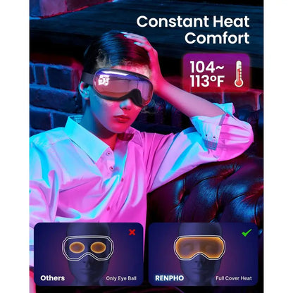 Massage Gun with 812mm Adjustable Amplitude, Eyeris 1, Eye Massager with Heat, Sleep Eye Mask with Bluetooth Music, Face Massage