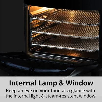 Aria 10 Qt. Touchscreen Air Fryer Oven with Premium Accessory Set and Recipe Book in White Ideal for Healthy Cooking Quick Meal