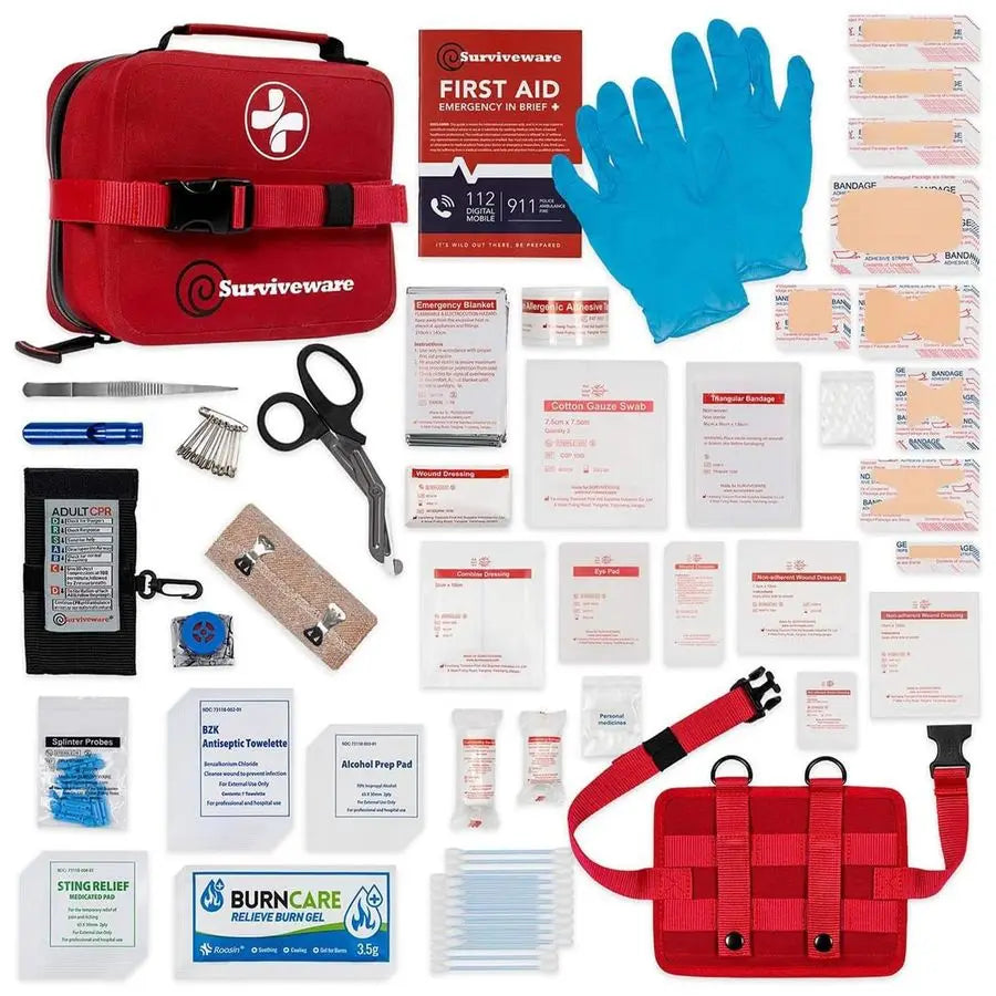 Waterproof Premium Survival First Aid Kit Survival Emergency Preparedness for Travel Camping Gear, Survival Kit and Outdoor Emer
