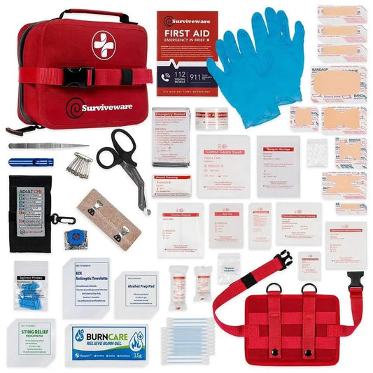 Waterproof Premium Survival First Aid Kit Survival Emergency Preparedness for Travel Camping Gear, Survival Kit and Outdoor Emer