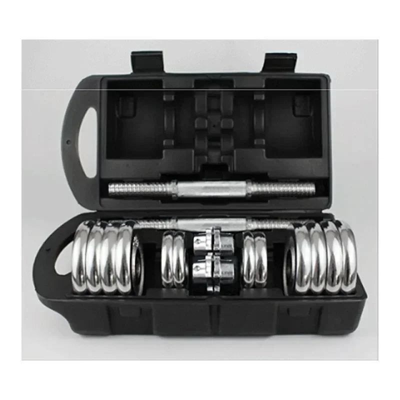 Upgrade Upgrade Barbell Combination Set Gym Household 15 / 30 / 20kg Fitness Free Weight Replace All Steel Electroplated Dumbbel