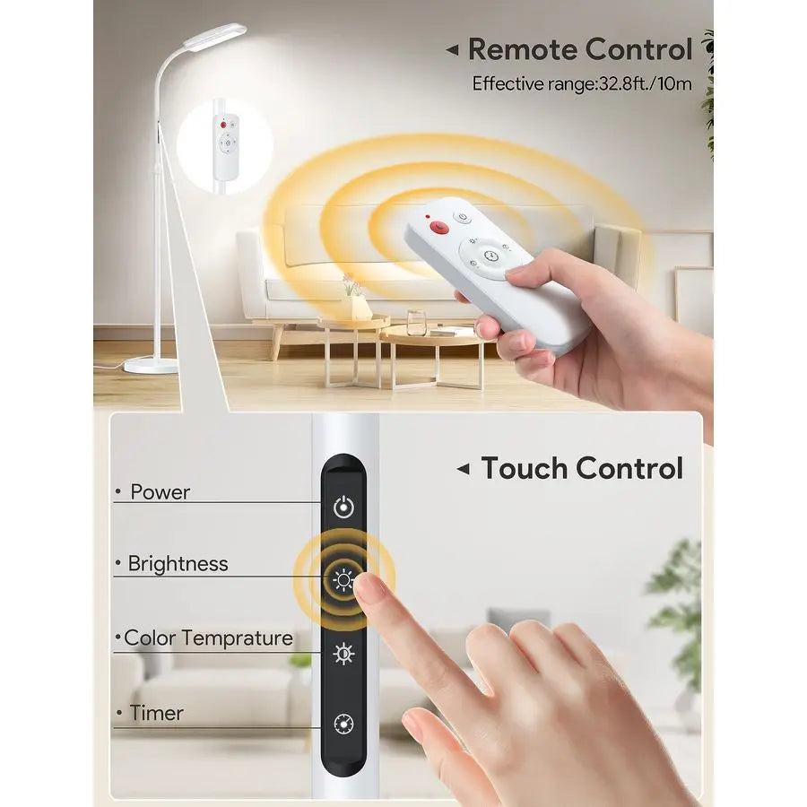 Light Lamp 10000 Lux, Sun Light Lamp UVFree with 5 Color Temperature amp 5 Brightness Levels amp Timer, Bright Light Floor lamp,