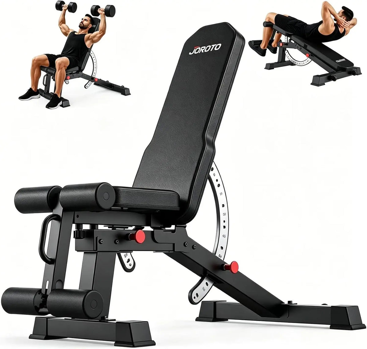 Adjustable Weight Bench 1300LBS, Incline Decline Flat Multi-Position Home Gym Workout Bench
