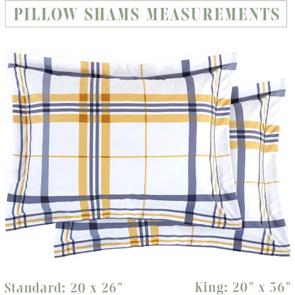 King/California King 8-Piece Lodge Plaid Reversible Comforter Set with All Season Bed in a Bag 4-Piece Sheet Set Featuring Smar