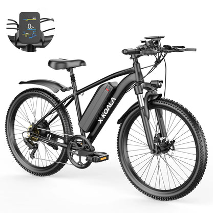 26 inch electric mountain bike, 10.4AAh/13Ah detachable battery, SHIMANO 7speed, peak 1000W brushless silent motor, 25MPH,E-bike