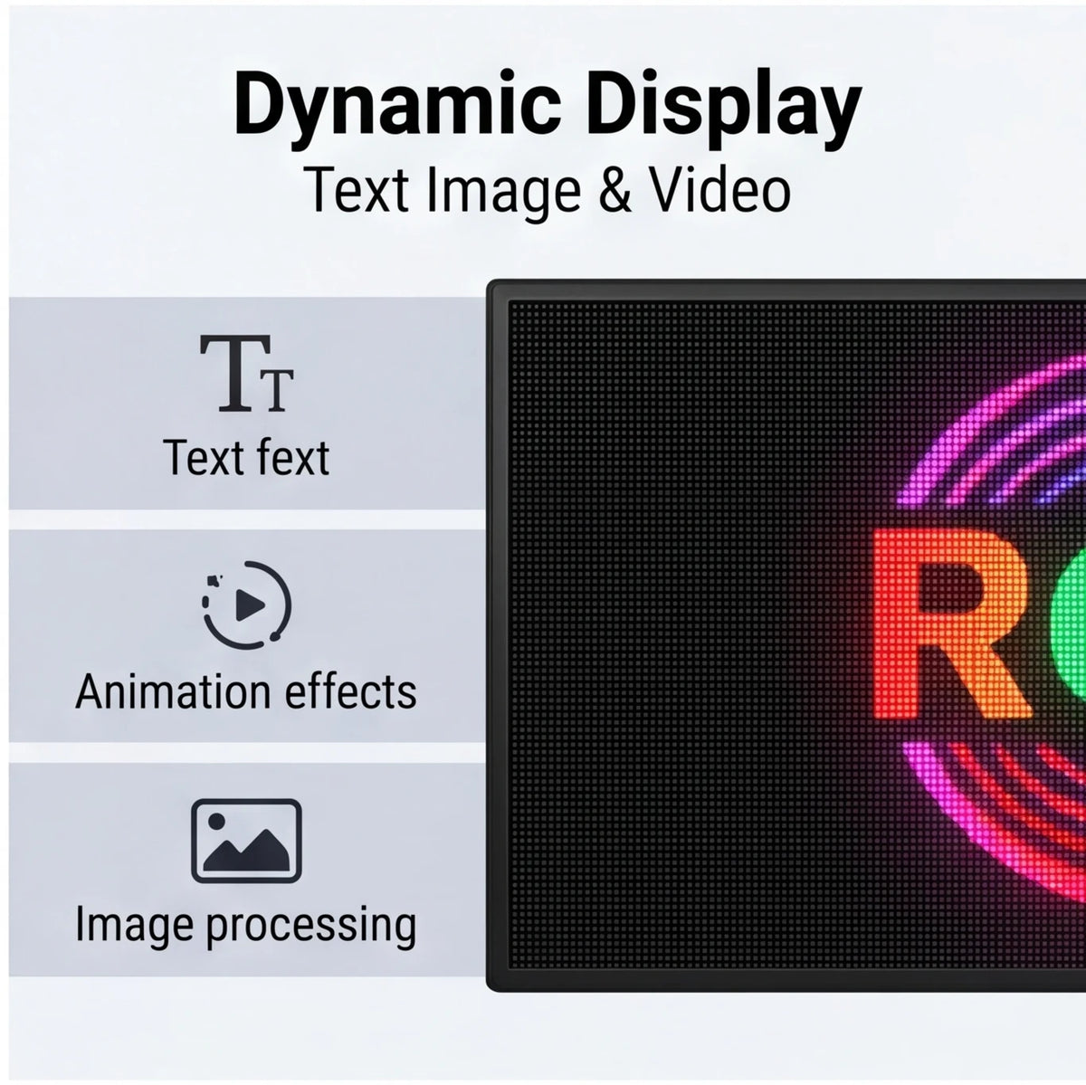 CX P5 Outdoor LED Sign 65' X 34', Full Color Programmable LED Display, IP65 Waterproof High-Brightness Digital Sign with WiFi