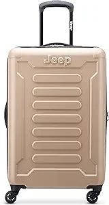 Expandable Hardside Spinner Luggage - Medium Beige, 24 Inch, Checked for Travel Convenience