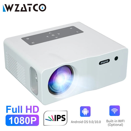 WZATCO W1 LED Projector Smart Android WIFI Video Full HD 1920*1080P Proyector Home Theater Cinema Beamer