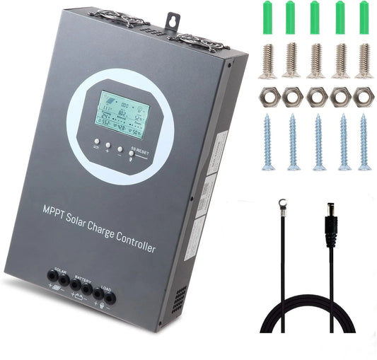100A MPPT Solar Charge Controller 12V/24V/36V/48V Auto, PV 150V Max Input, 100A Solar Panel Regulator, 5000W Max Input Power