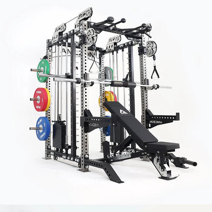 2025 Commercial Power Rack Combo-Functional Trainer Smith Machine Heavy Duty Gym Equipment For Fitness Centers
