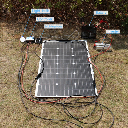 XINPUGUANG Flexible Solar Panel OR Monocrystalline Solar Battery Charger Kit Off- Grid System 1000W, 600W,400W,200W,100W