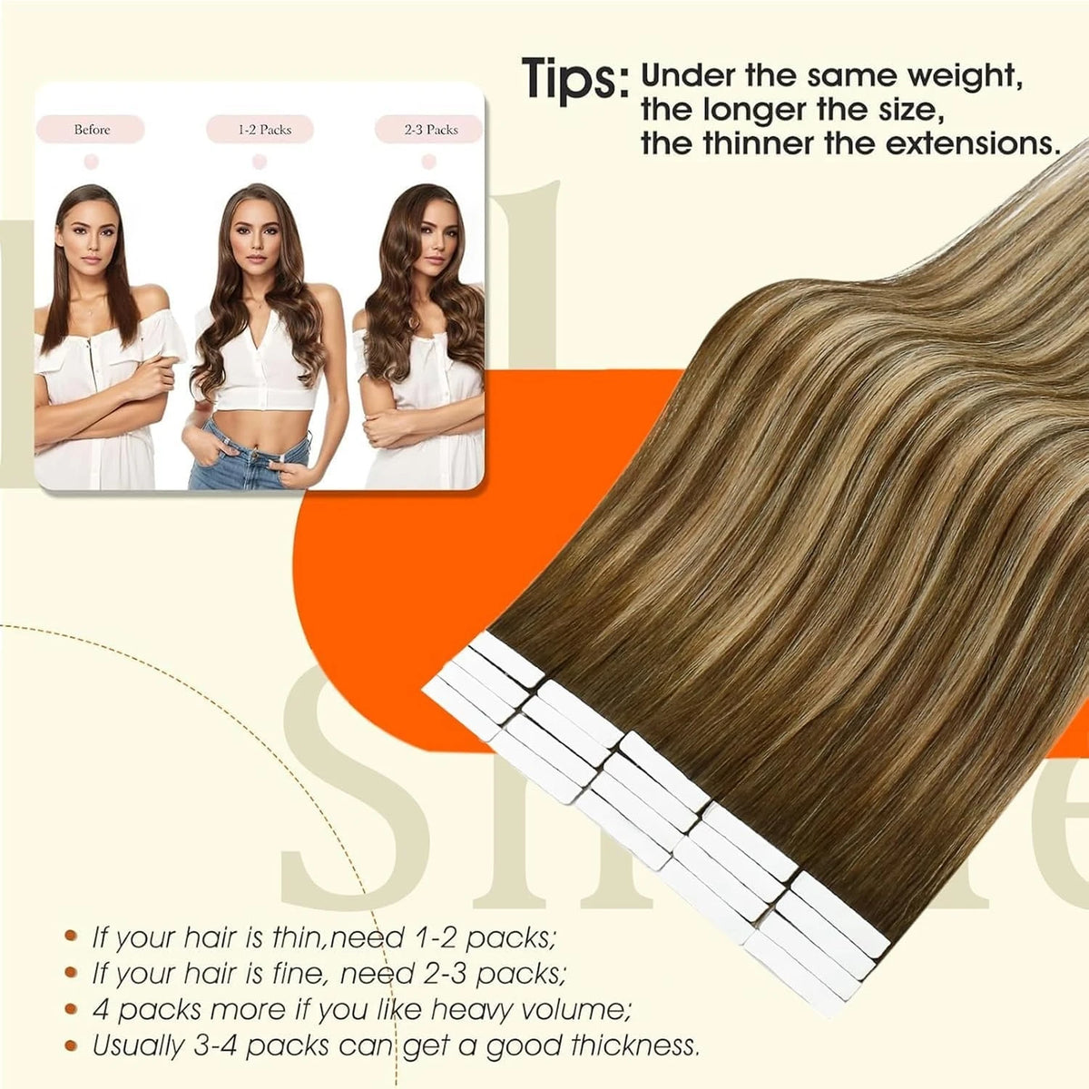 [NEW] Full Shine Invisible Tape in Hair Extensions 100% Remy Hair Straight Double Sided Natural Injection Tape Ins for Women