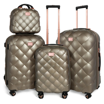 Luggage Sets 4 Pieces PP  Hard Shell Lightweight Expandable Suitcase Set with Spinner Wheels & TSA Lock ,14in 20in 25in 29in