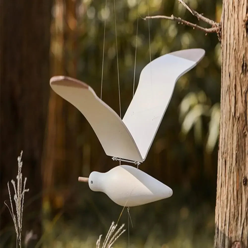 Creative Wall-Mounted Flying Seagull Bird Wooden Bedroom Hotel Art Dreamcatcher Decoration Home DIY Tool