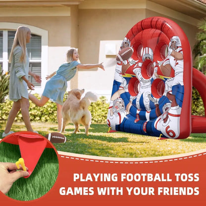 6Ft Football Target Toss Game Inflatable Football Throwing Target Toy for Carnival Party Games