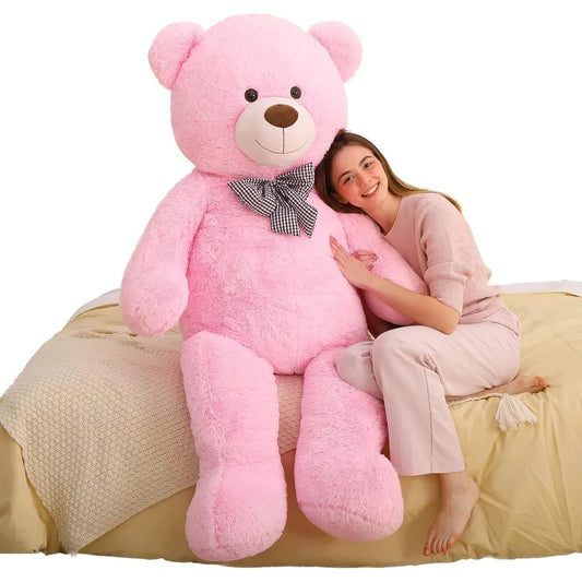 6 Feet Tall Pink Giant Teddy Bear Stuffed Animal for Valentine's Christmas Birthday Gift Soft Plush Toy for Boyfriend Girlfrien