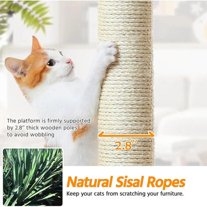 79 inches Cat Tree Multi-Level Cat Tower with Scratching Post Indoor Cat Condo Pet Stand Play House urniture Kitten Kitty Activi