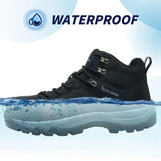 Steel Toe Boots for Men Wide Width Non Slip Work Boots Lightweight Slip Resistant Safety Shoes Indestructible Construction Compo