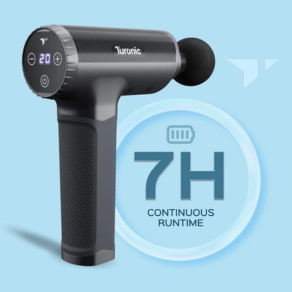 Professional Handheld Massage Gun - 20 Speeds, 7 Heads, Quiet & Portable for Muscle Relief