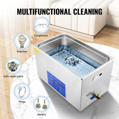 SIHAO 30L Ultrasonic Cleaner Machine Stainless Steel Ultrasonic Cleaning Machine Digital Heater Timer Jewelry Cleaning for Home