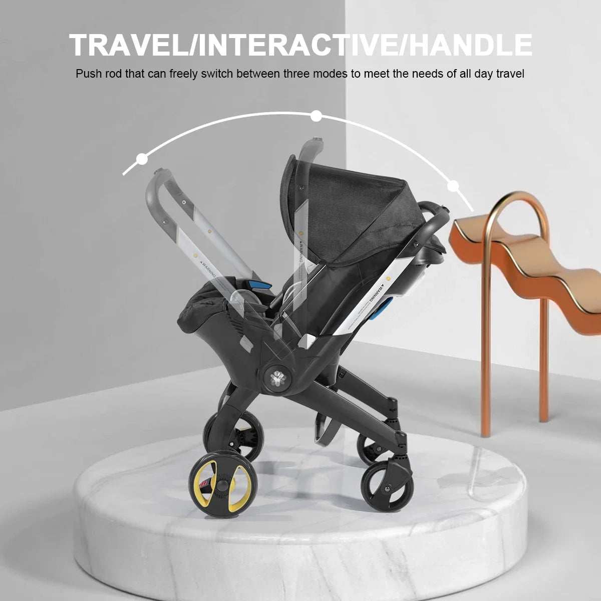 Baby stroller, lightweight and foldable, two-way push, Portable tourist vehicle, Suitable for autumn and winter travel