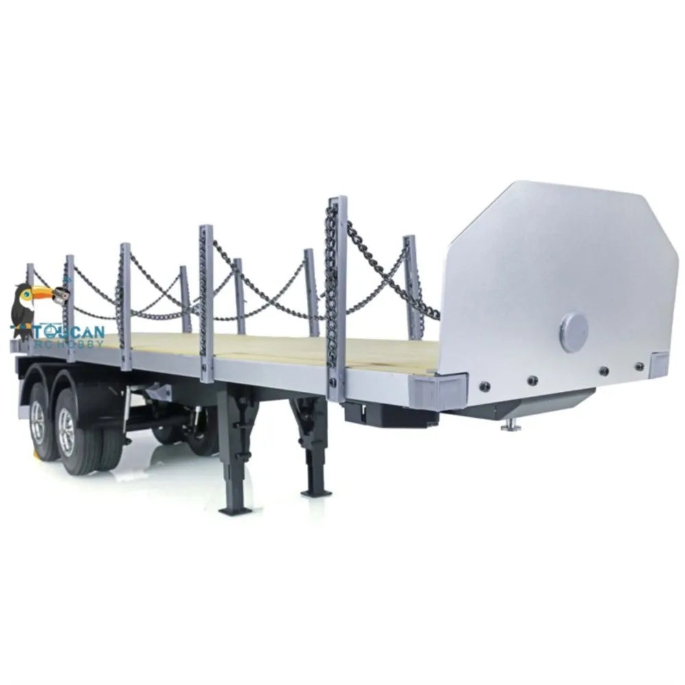 US Stock 1/14 TOUCAN 2Axle RC Tractor Flatbed Semi Trailer Truck for Toys DIY TAMIYA Vehicle Model Custom Builders Hobbyists