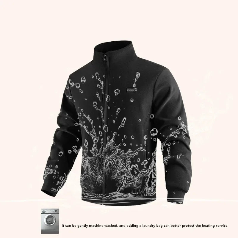 New Winter Fashion Versatile Polar Fleece Thick Heating Warm Jacket For Both Men Women 8-Zone Intelligent Heating Electric Coat