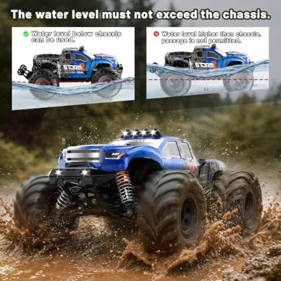 RC Cars 1:14 All Terrain Off-Road RC Truck, 4WD Fast Remote Control Car 40 KM/H, 4X4 Waterproof Monster Truck with 2×1300mAh Ba